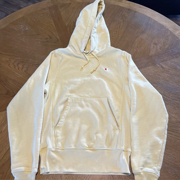 Yellow Champion Reverse Weave Hoodie Women’s Extra Small Pullover XS - Picture 1 of 9